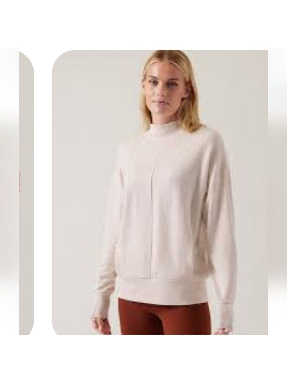 ATHLETA WOMEN'S APOLLO CREWNECK SWEATSHIRT OVERSIZE LIKE NEW S